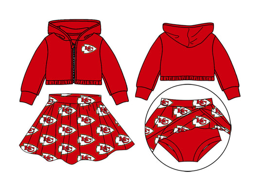 toddle girls cheer team skirt set