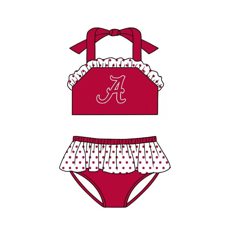 baby girl two piece alabama bathing suit