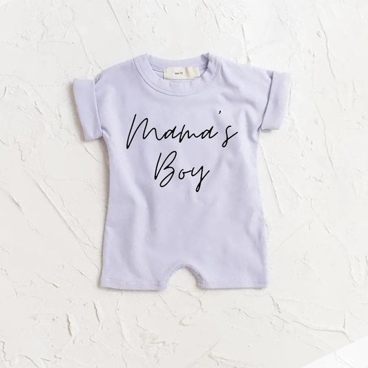 Mamas boy kids short sleeve romper