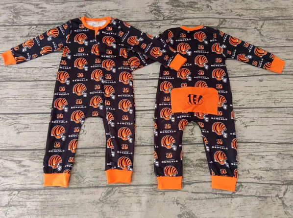 baby boy long sleeve college team romper