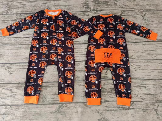 baby boy long sleeve college team romper