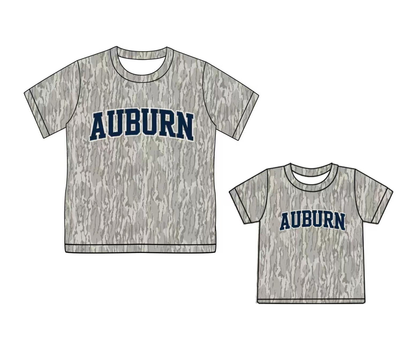 Mommy and Me Auburn team design summer short sleeve top