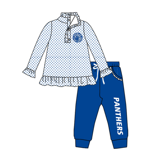 baby girl blue team design outfit