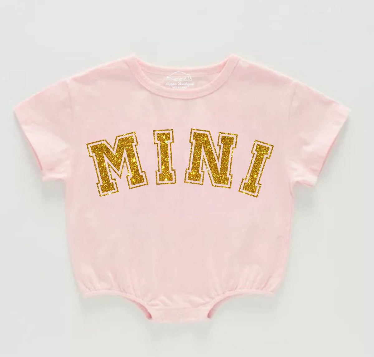 Mini letter kids short sleeve romper