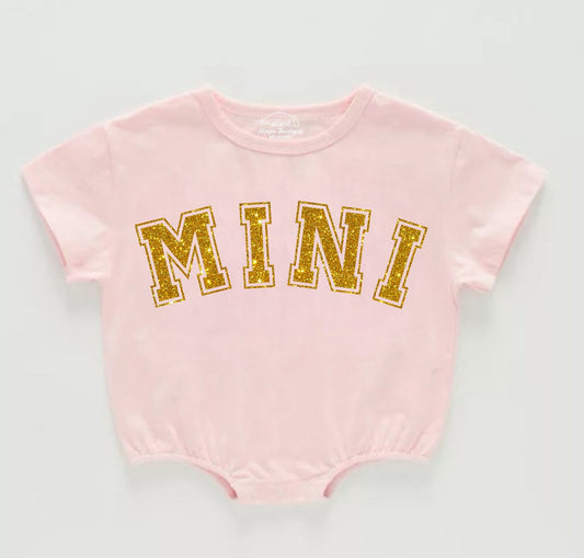 Mini letter kids short sleeve romper