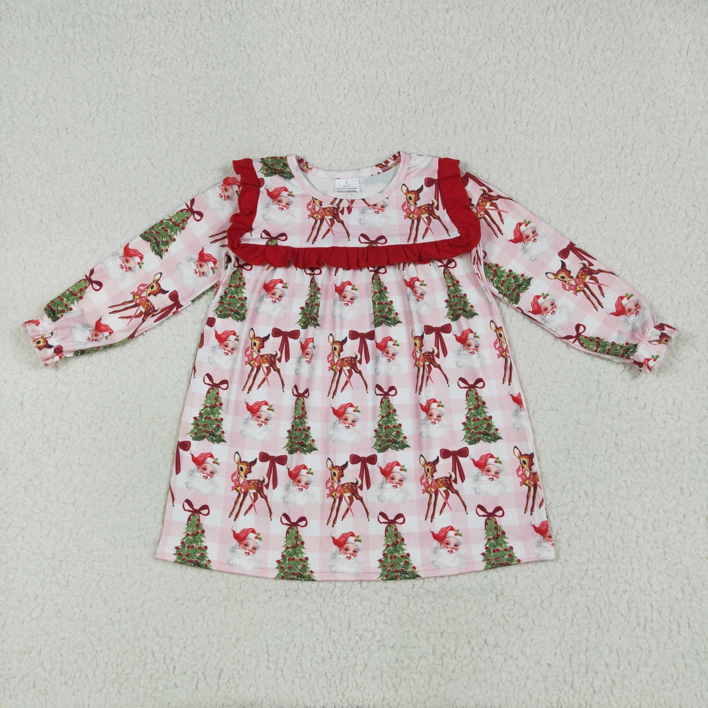 Baby girls Christmas santa claus tree tunic top matching pants clothes