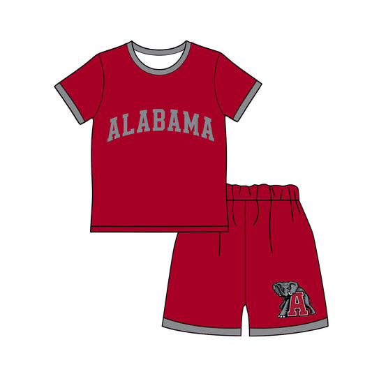 Custom team short sleeve top matching shorts boy summer outfit