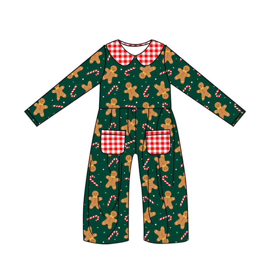 baby girls wholesale christmas gingerbread fall winter jumpsuit