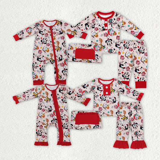 Sister brother Christmas cartoon fall winter clothes