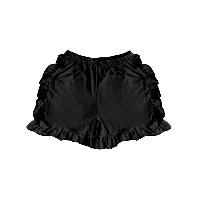 infant toddle girls wholesale black ruffle shorts