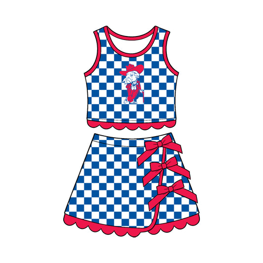 baby girls  sleeveless top matching skorts yoga clothing set