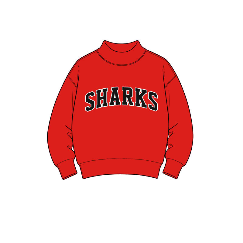 Kids letter print long sleeve mock top