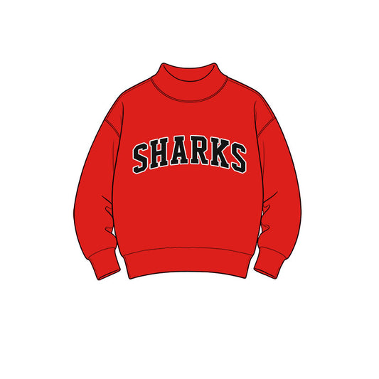 Kids letter print long sleeve mock top