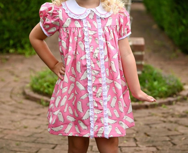 toddle baby girls halloween pink ghost dress preorder