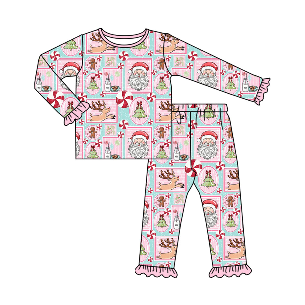 Toddle kids Christmas santa claus design design pajama set outfit