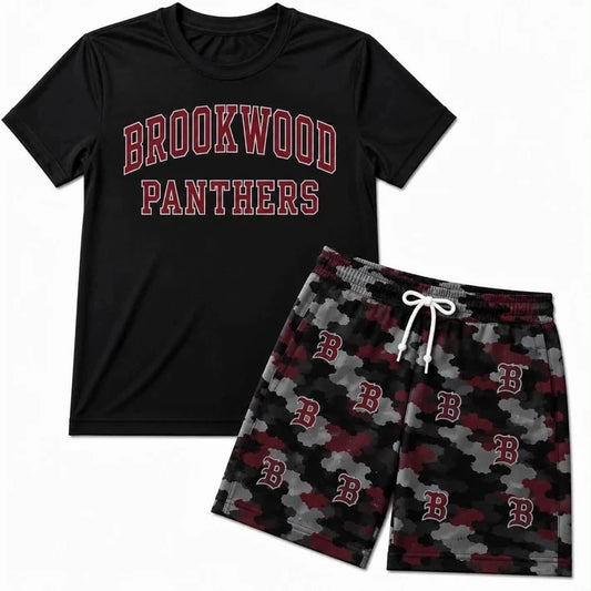Custom team top matching shorts boy summer outfit wholesale factory price