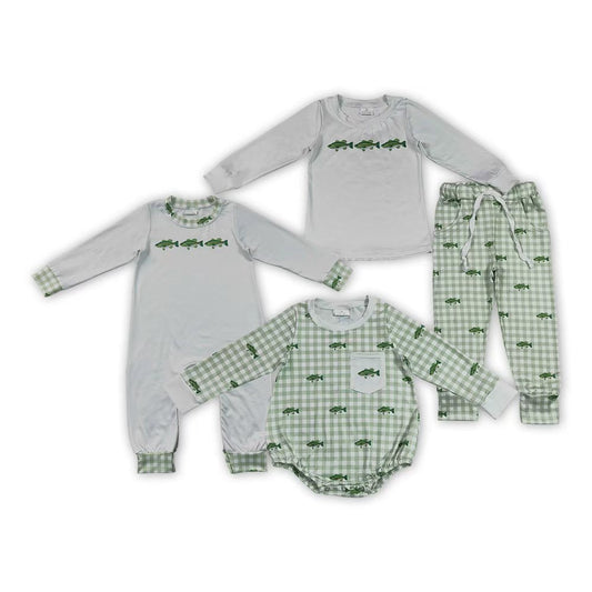 Fish long sleeve top matching pants boy outfit