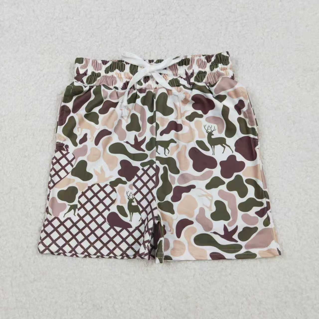 Toddle baby green camo summer shorts