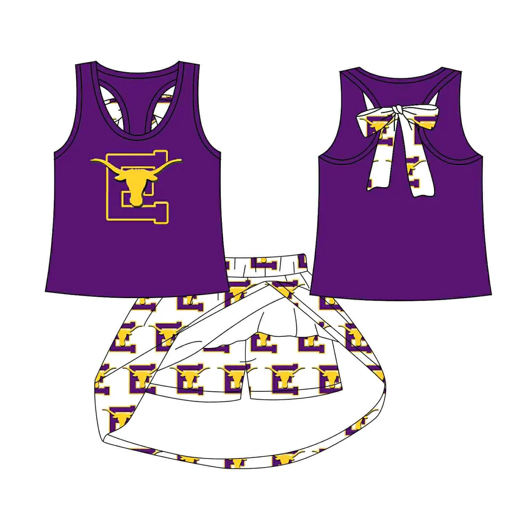 Baby girls custom team LONGHORNS TEAM  cheer outfit add shorts
