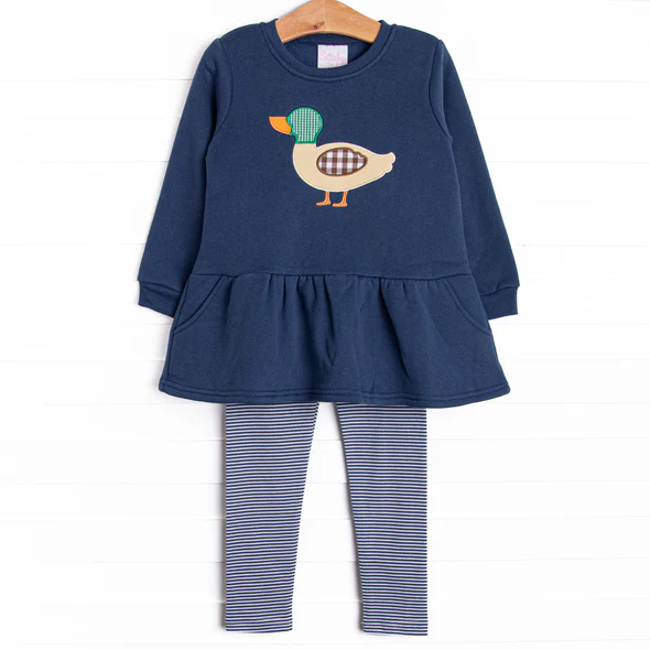 Custom design kids mallard duck matching outfit