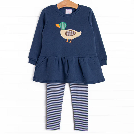 Custom design kids mallard duck matching outfit