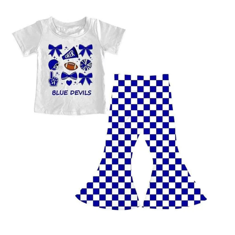Toddle baby girls custom team short sleeve outfit