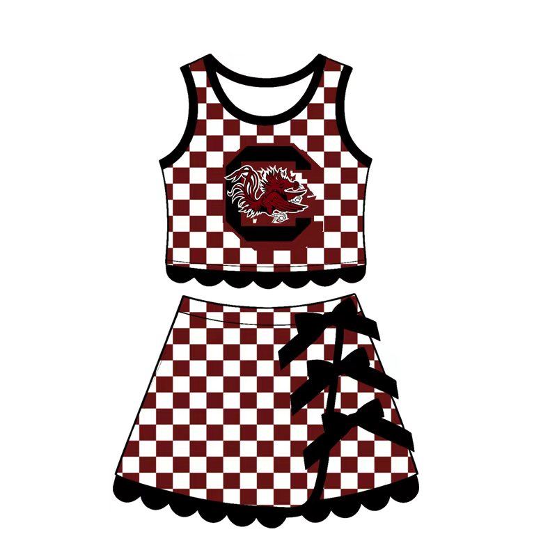 baby girls sleeveless top matching skorts yoga clothing set