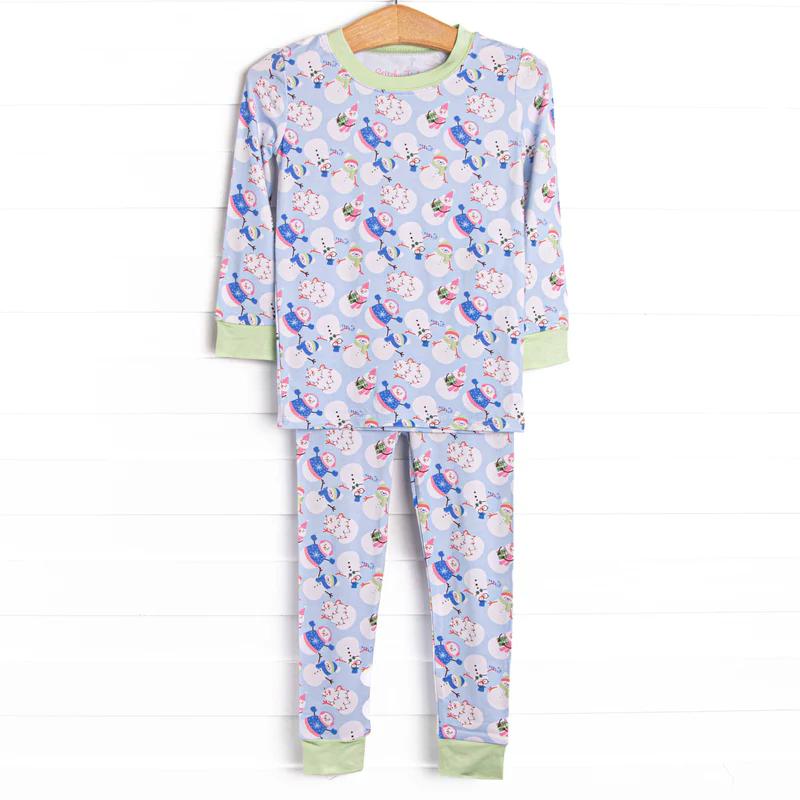 wholesale kids clothes Christmas snowman matching outfit