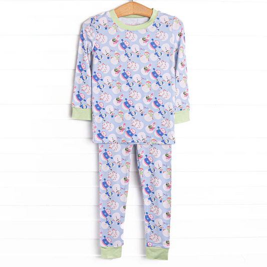 wholesale kids clothes Christmas snowman matching outfit
