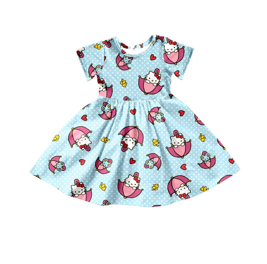Baby girl short sleeve cartoon dress