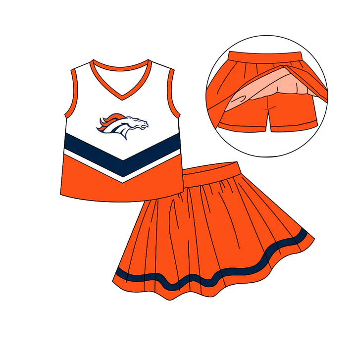Baby girls custom team cheer outfit add shorts