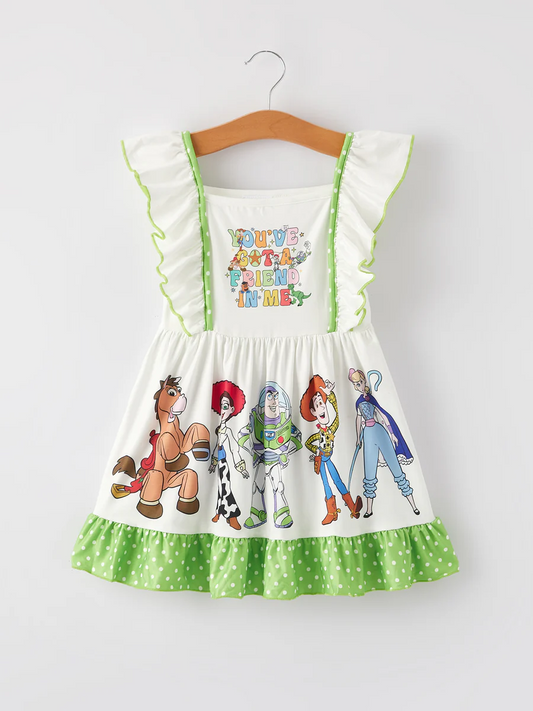 baby girl cartoon story summer dress