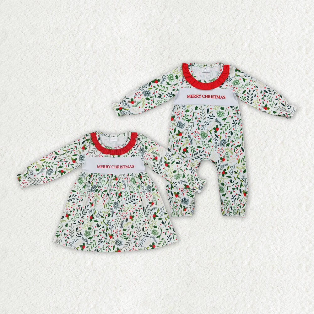 best sister embroidery merry christmas matching clothes