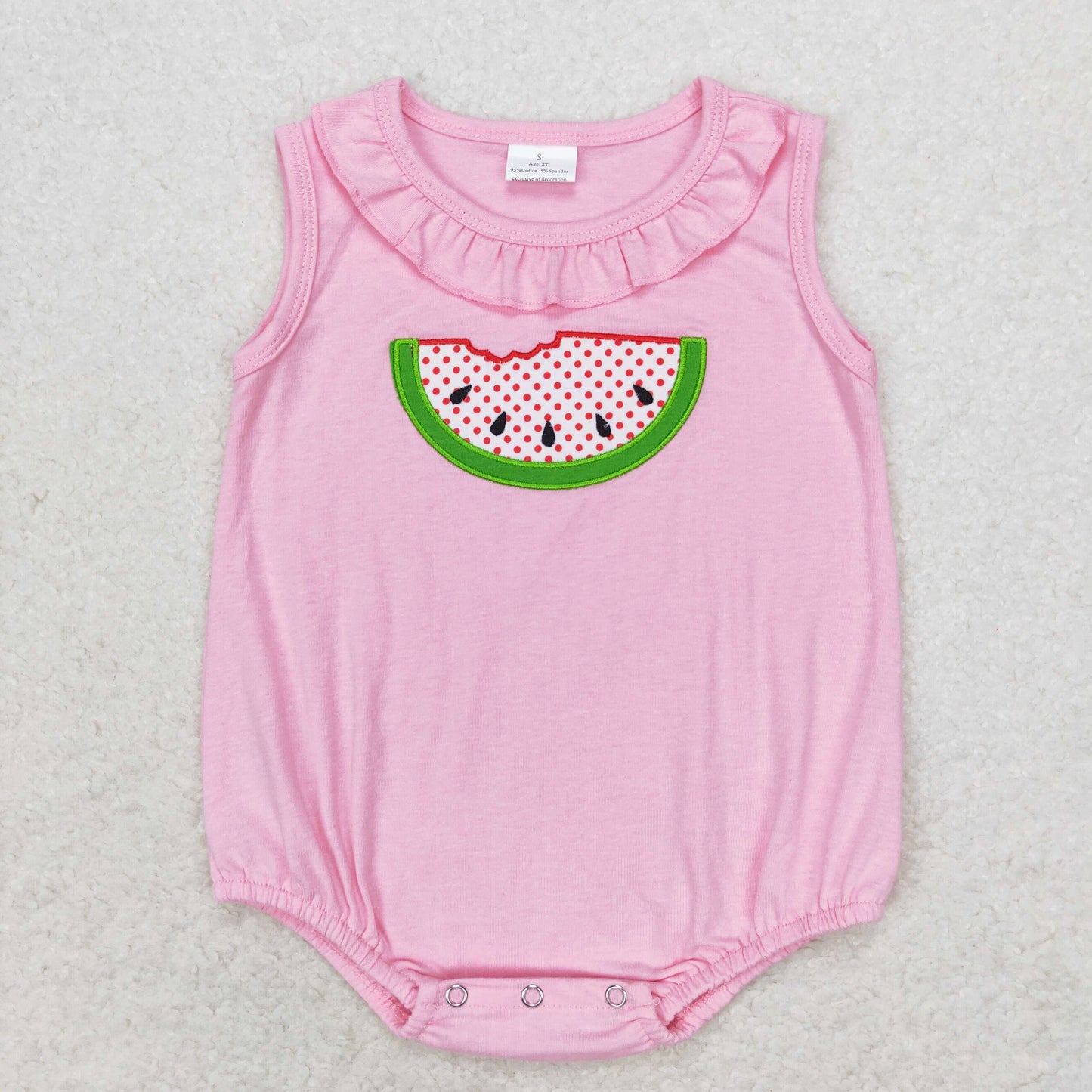 best sister baby girl pink embroidery watermelon summer clothes