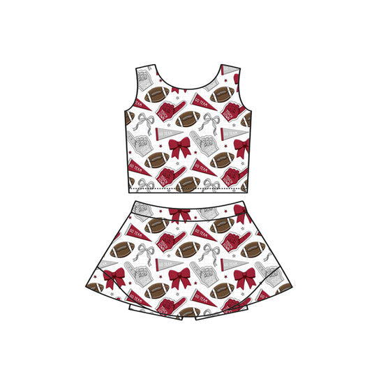 toddle girls custom team style skirt set