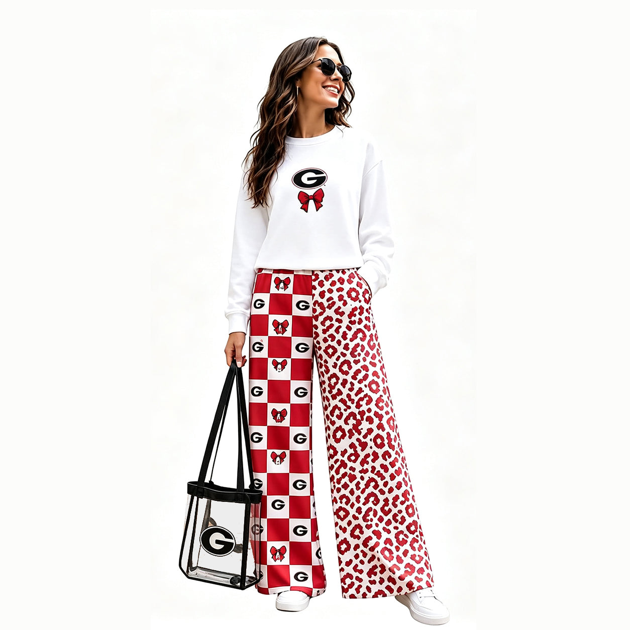 Adult women georgia team design long sleeve milk silk material outfit