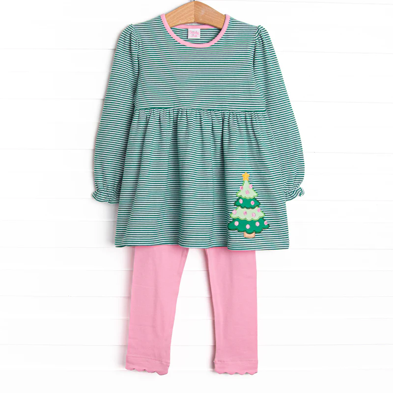wholesale kids clothes Christmas tree matching outfit