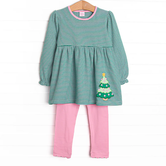 wholesale kids clothes Christmas tree matching outfit