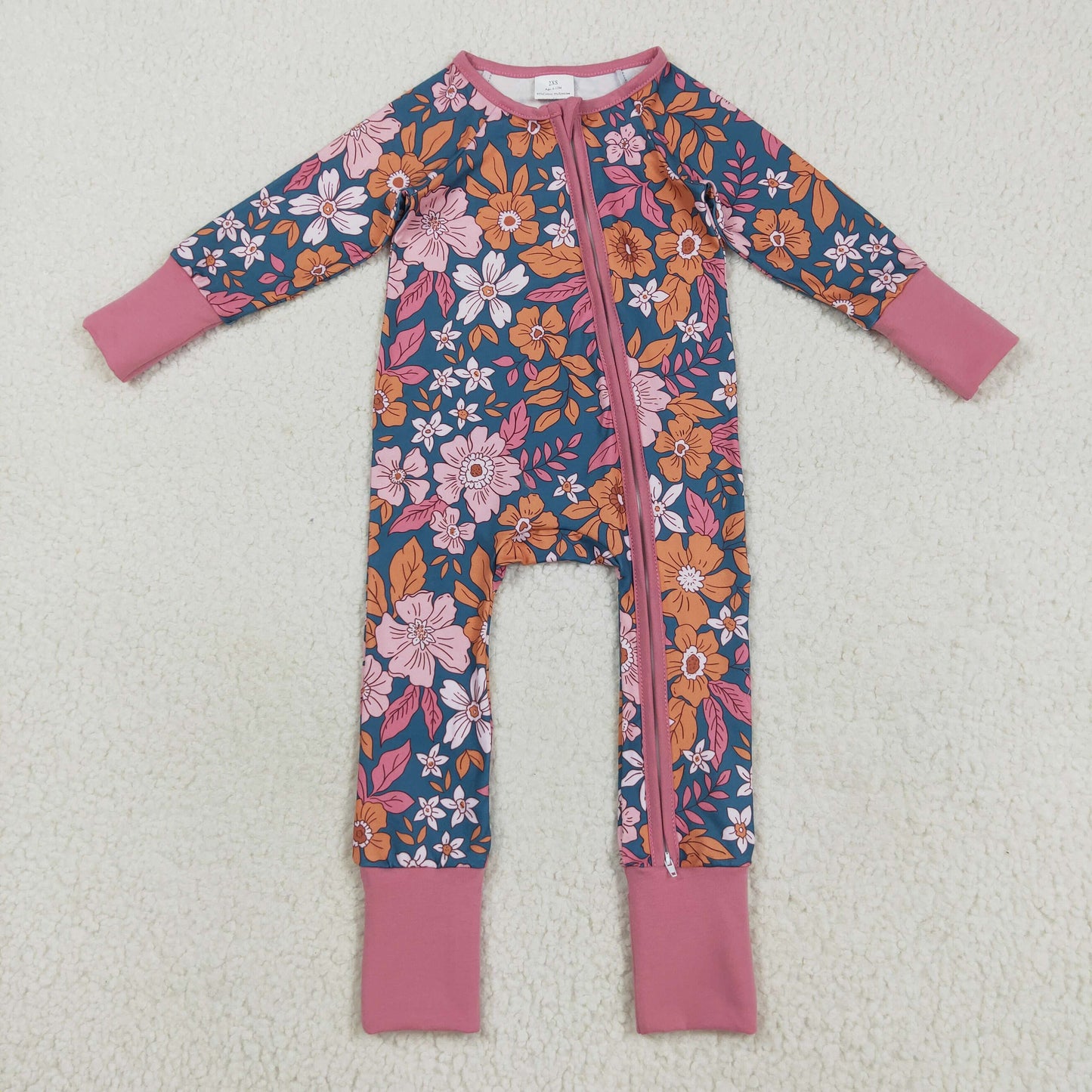 Floral design baby long sleeve spring fall clothes