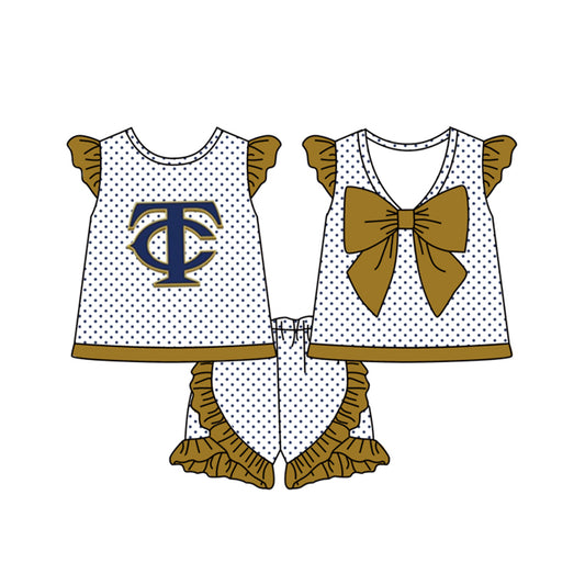 baby  girls custom school team design outfit