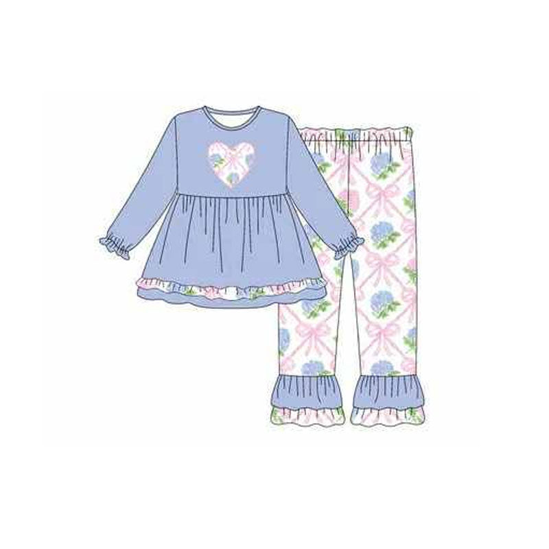 Toddle kids floral heart outfit wholesale baby clothes