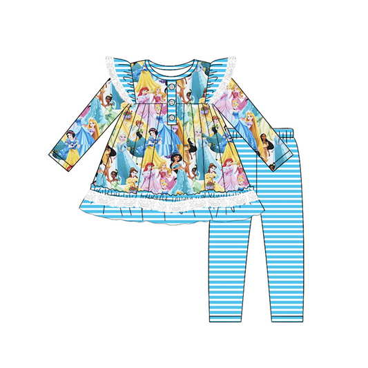 toddle girls princess shirt pants matching outfit