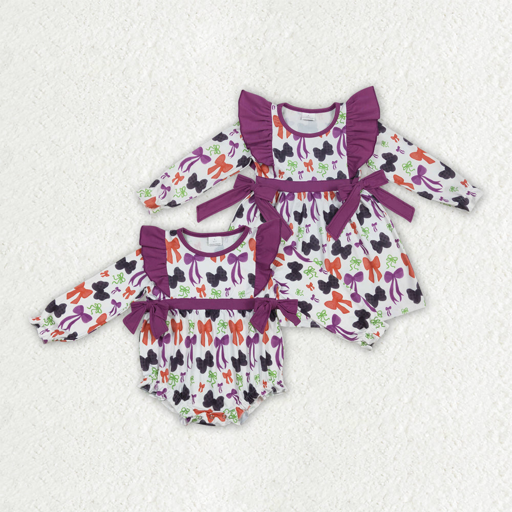 Halloween bow toddle girls dress