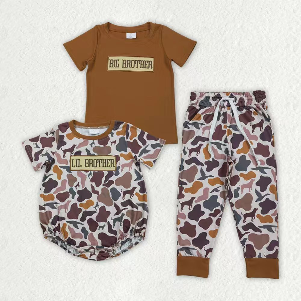 Big brother short sleeve top camo pants outfit