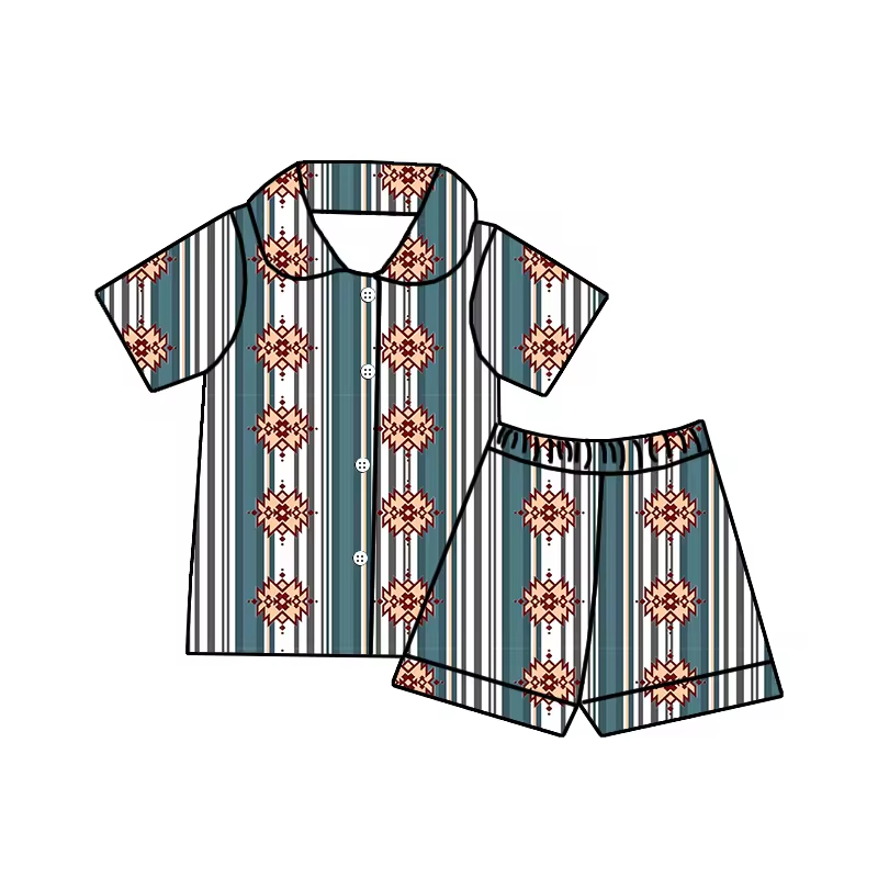 baby boy wholesale short sleeve pajama set