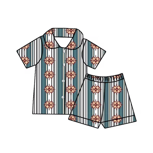 baby boy wholesale short sleeve pajama set