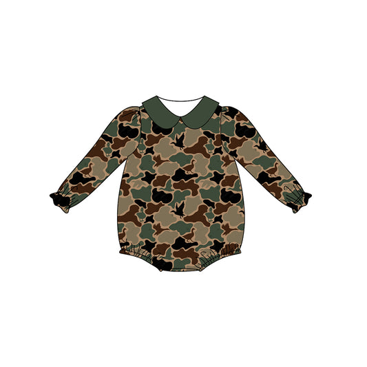 toddle baby girls mallard duck camo romper