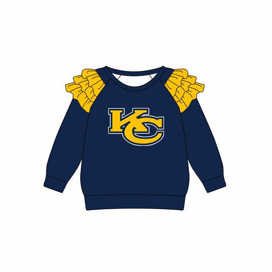 baby girl long sleeve custom team kc top