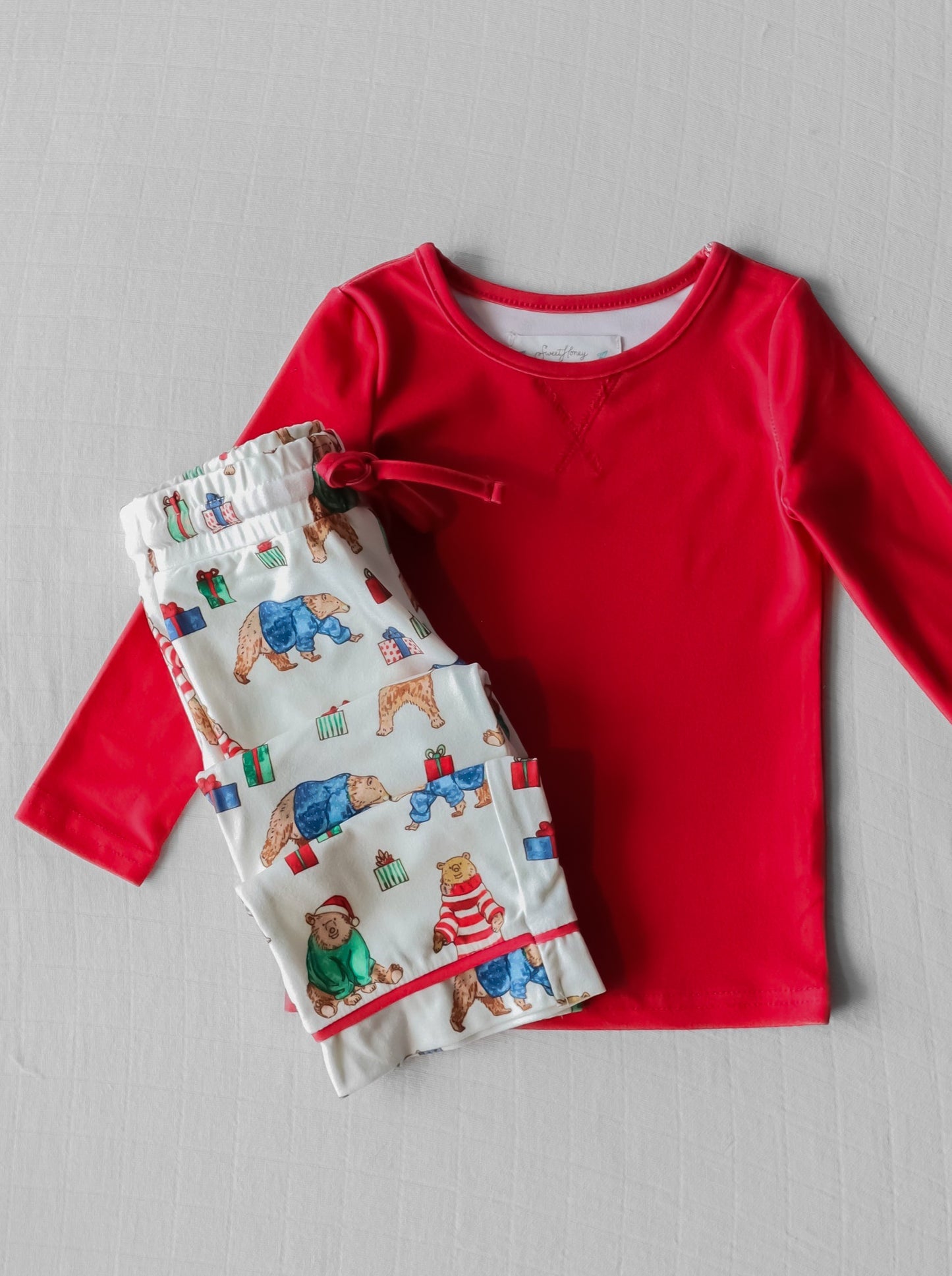 Infant baby kids Christmas design pajama set clothes