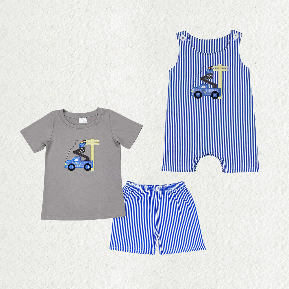 baby boy embroidery line man sibling matching clothes